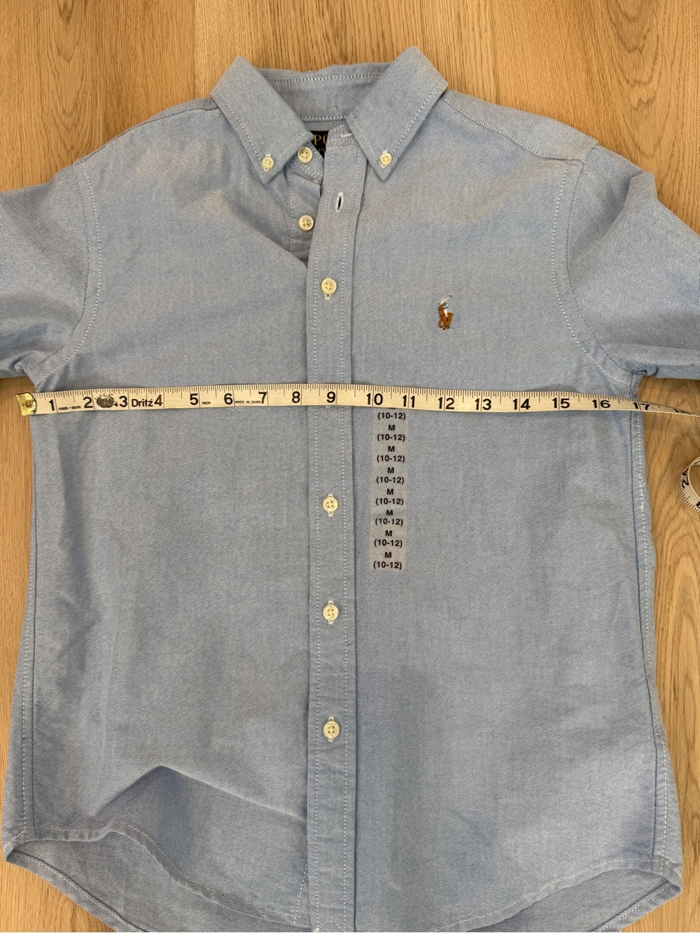 NWT Polo Ralph Lauren Boys cotton, Oxford, button-down shirt, M 10-12 - Picture 9 of 10